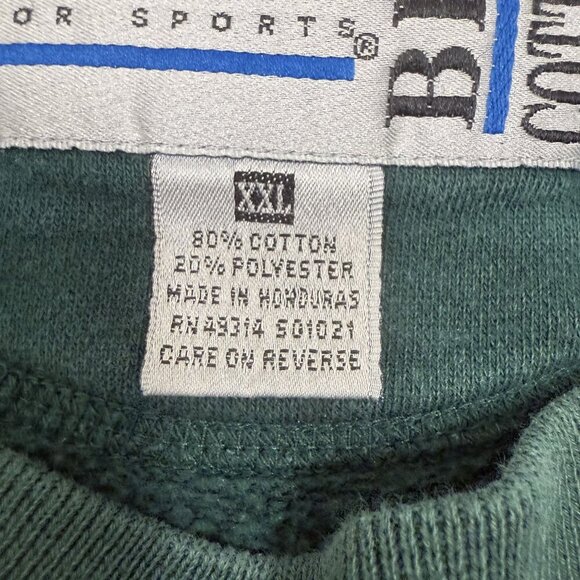 Vtg University of Denver Gear For Sports Cotton 90s Green Sweatshirt XXL Boxy - Picture 4 of 8